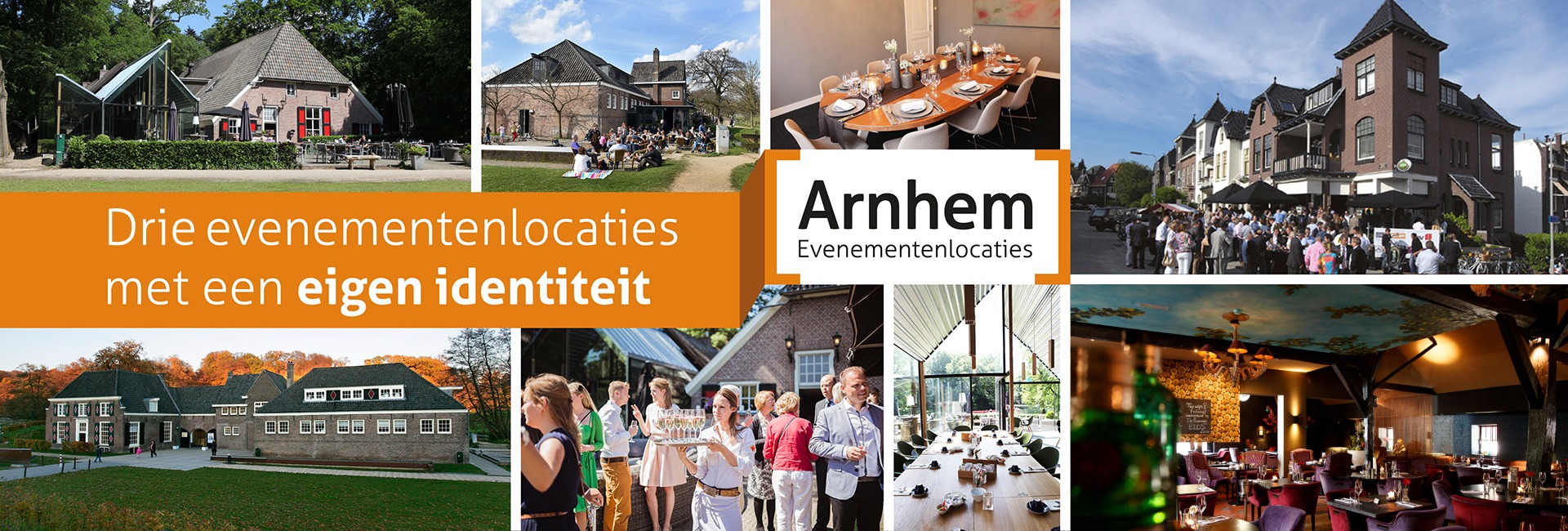 banner afbeelding met de verschillende evenement locaties in arnhem